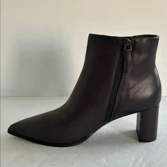 Franco Sarto LEATHER Demmi Pointed Toe Chelsea Ankle Chunky Heel Boot Size 11 - Picture 8 of 13